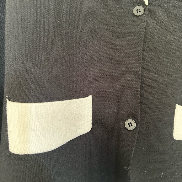 Oak and Fort Black cardigan with white detailing NWOT - Picture 4 of 5
